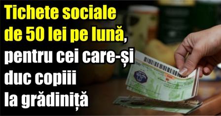 Tichete de 50 lei/lună pentru copiii de grădiniță, la Odobești!