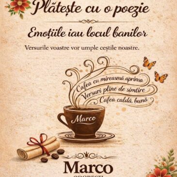 „Plătește cu o poezie!” – acțiune culturală desfășurată la Odobești